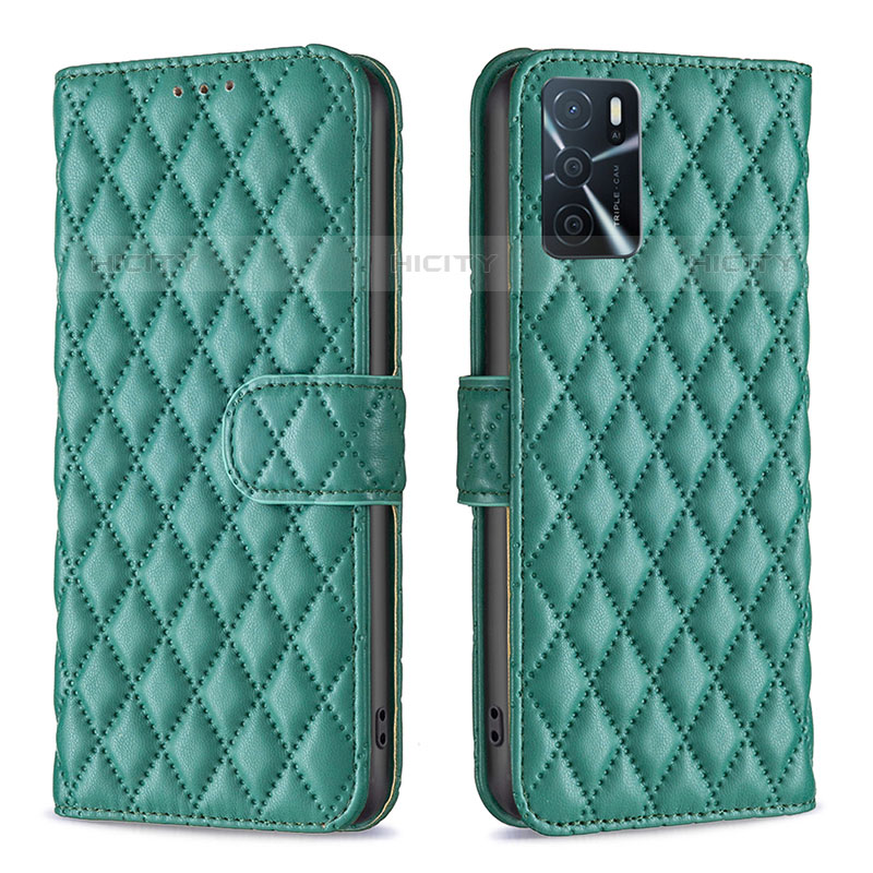 Coque Portefeuille Livre Cuir Etui Clapet B11F pour Oppo A16s Vert Plus