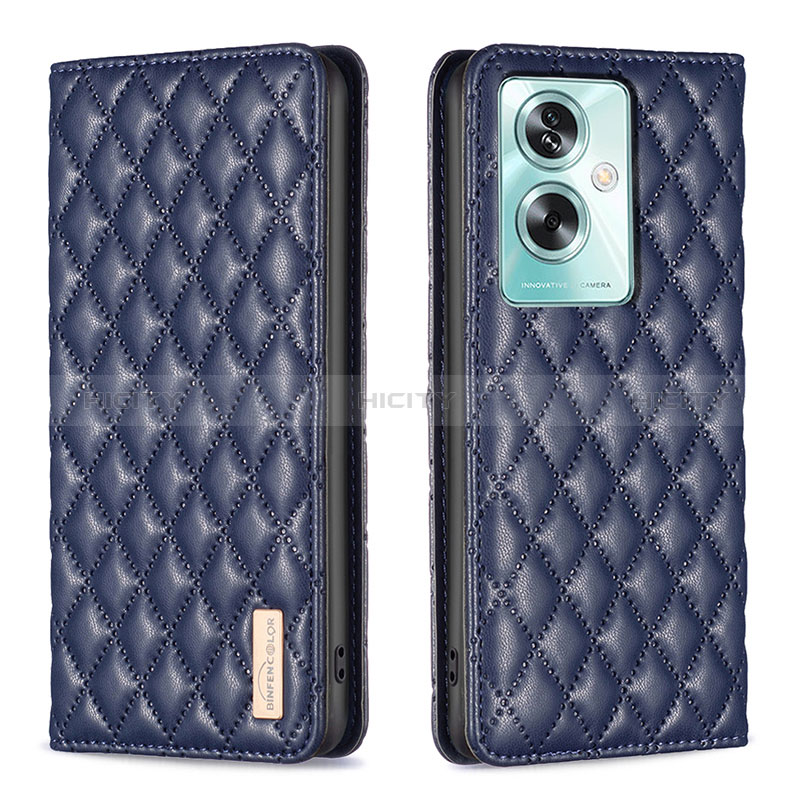 Coque Portefeuille Livre Cuir Etui Clapet B11F pour Oppo A2 5G Bleu Plus