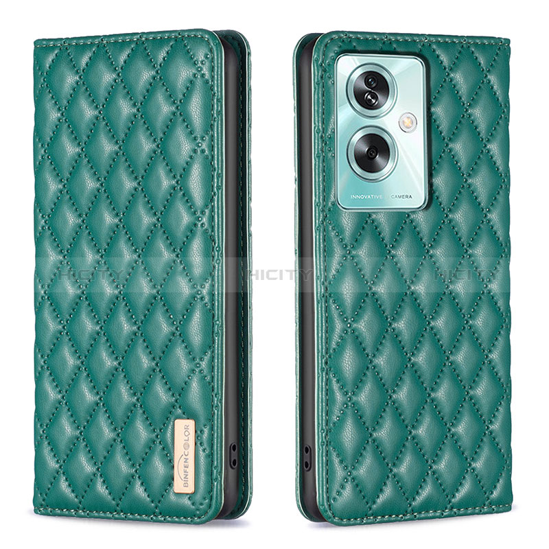 Coque Portefeuille Livre Cuir Etui Clapet B11F pour Oppo A2 5G Vert Plus