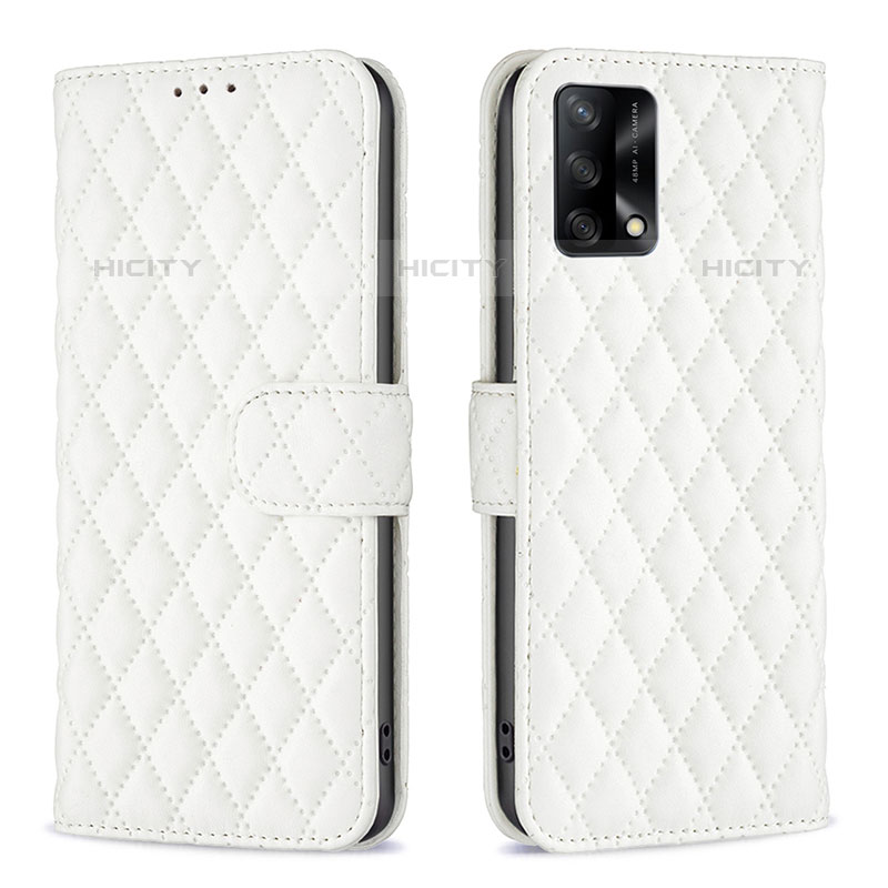 Coque Portefeuille Livre Cuir Etui Clapet B11F pour Oppo A74 4G Blanc Plus