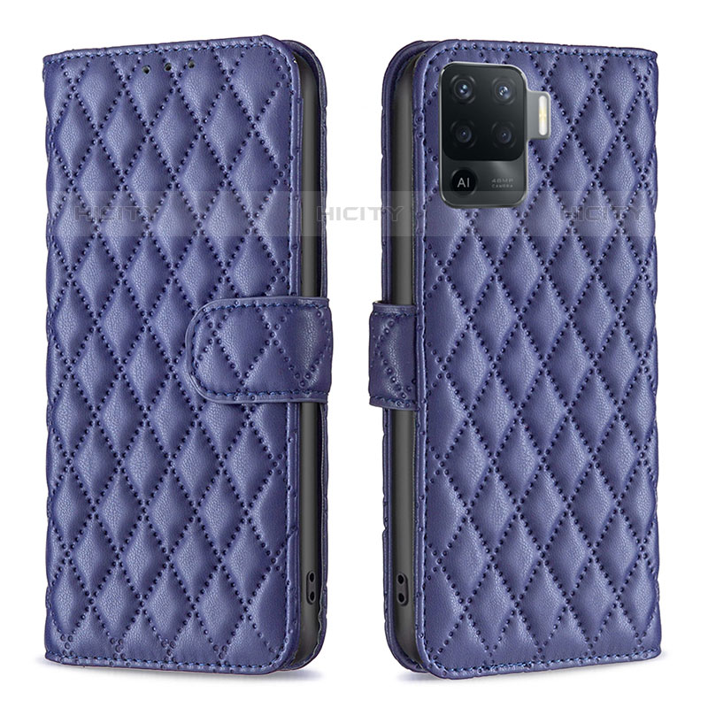 Coque Portefeuille Livre Cuir Etui Clapet B11F pour Oppo A94 4G Bleu Plus