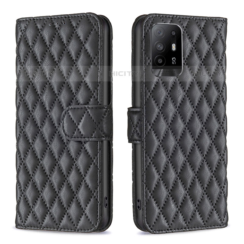 Coque Portefeuille Livre Cuir Etui Clapet B11F pour Oppo A95 5G Noir Plus