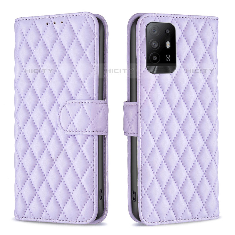 Coque Portefeuille Livre Cuir Etui Clapet B11F pour Oppo A95 5G Violet Plus