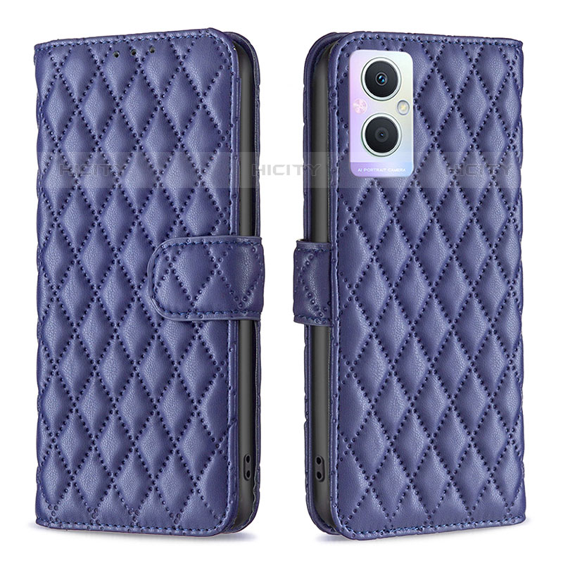 Coque Portefeuille Livre Cuir Etui Clapet B11F pour Oppo F21 Pro 5G Bleu Plus