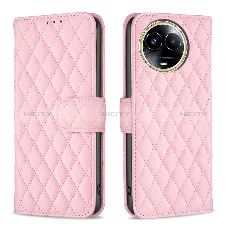 Coque Portefeuille Livre Cuir Etui Clapet B11F pour Realme 11 5G Or Rose Plus