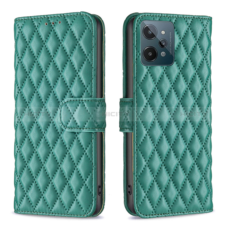 Coque Portefeuille Livre Cuir Etui Clapet B11F pour Realme C31 Vert Plus