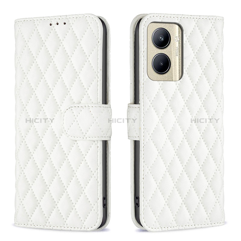 Coque Portefeuille Livre Cuir Etui Clapet B11F pour Realme C33 (2023) Blanc Plus