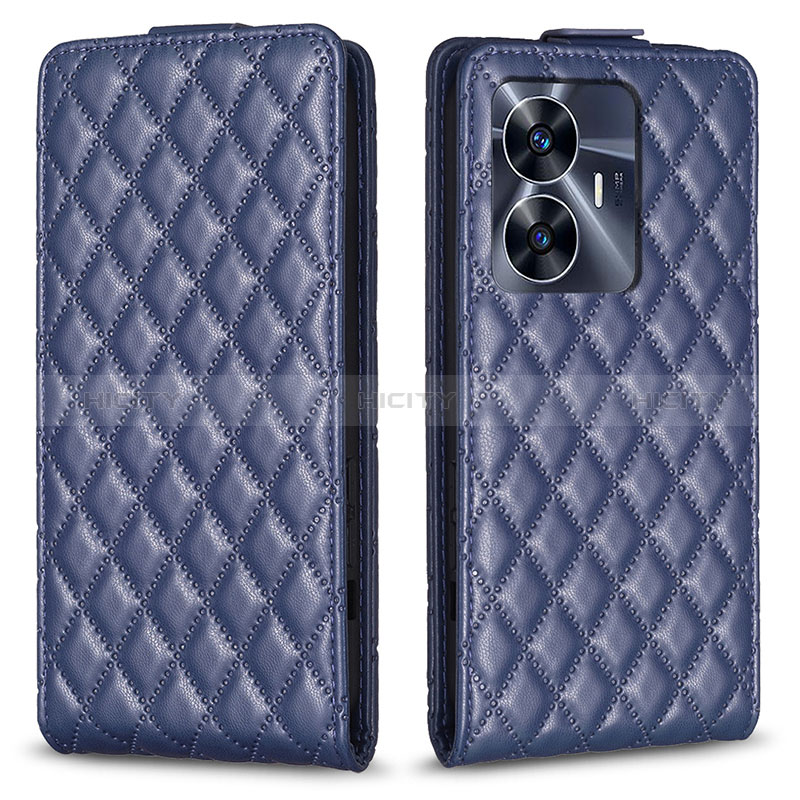 Coque Portefeuille Livre Cuir Etui Clapet B11F pour Realme C55 Bleu Plus