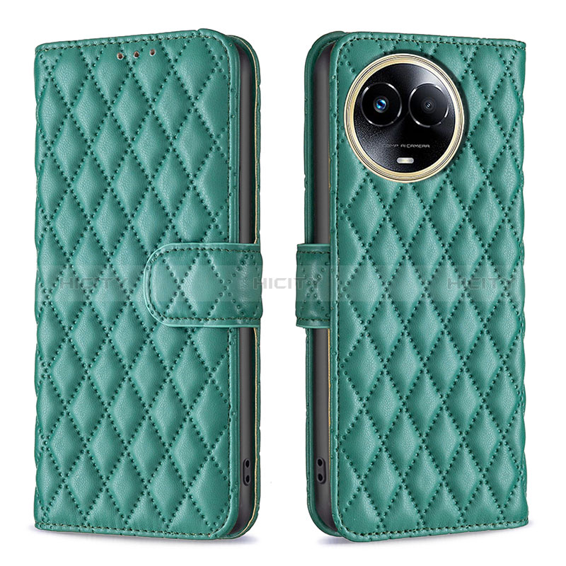 Coque Portefeuille Livre Cuir Etui Clapet B11F pour Realme V50s 5G Vert Plus