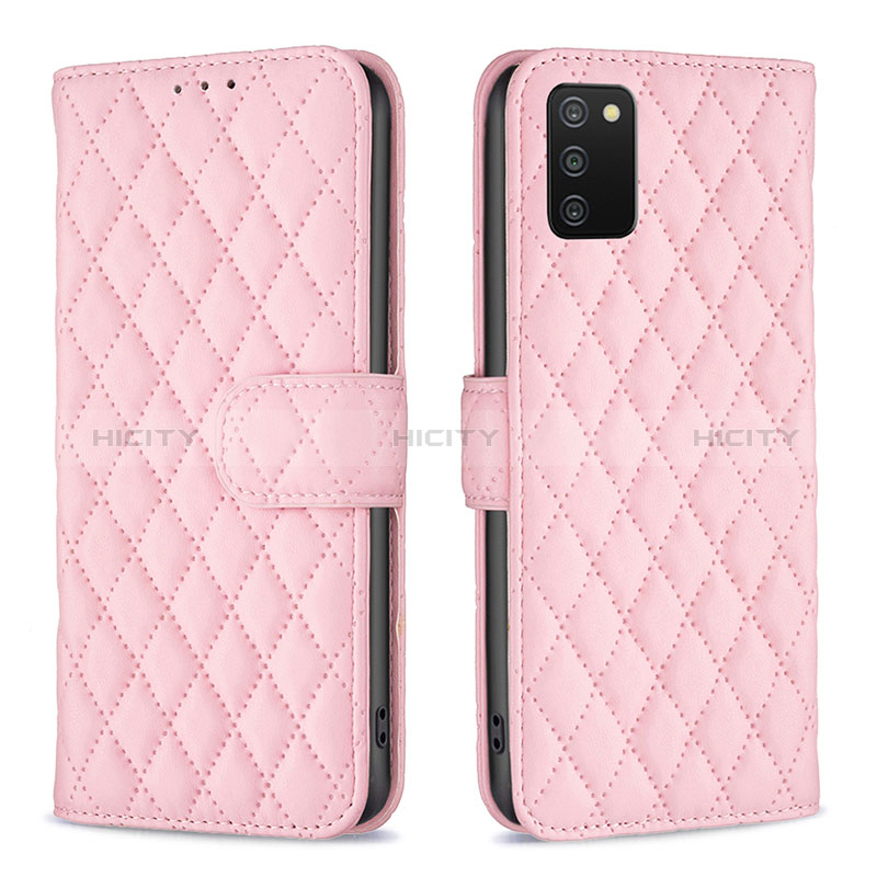 Coque Portefeuille Livre Cuir Etui Clapet B11F pour Samsung Galaxy A02s Or Rose Plus