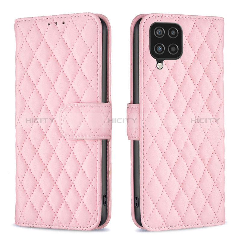 Coque Portefeuille Livre Cuir Etui Clapet B11F pour Samsung Galaxy A12 Nacho Or Rose Plus