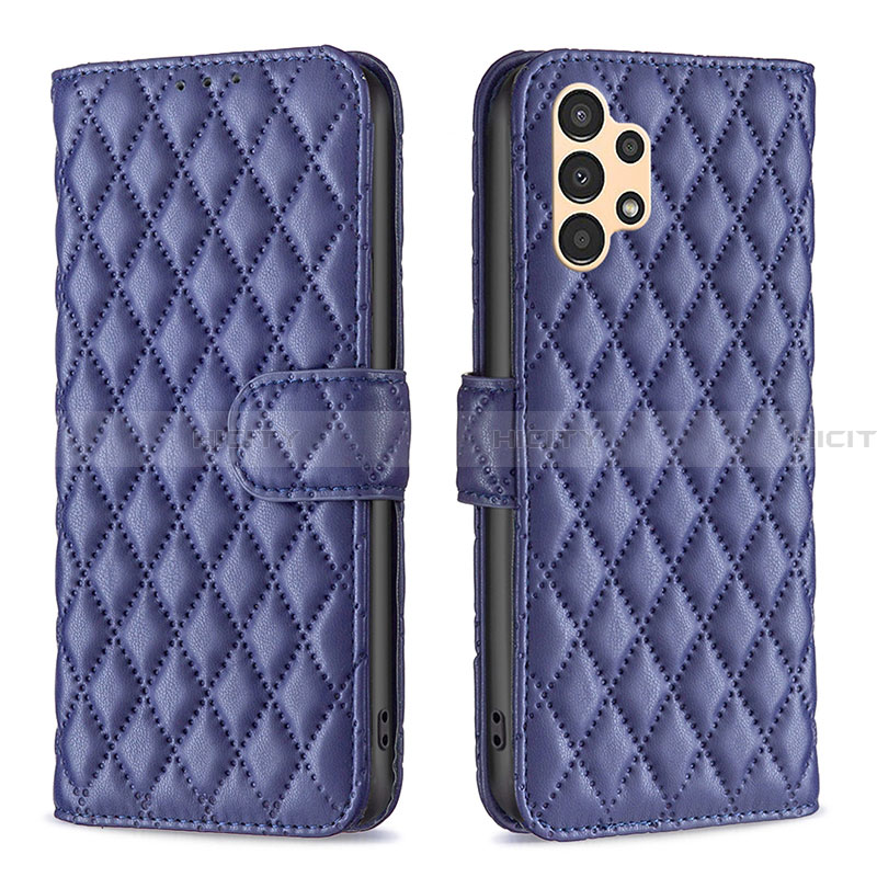 Coque Portefeuille Livre Cuir Etui Clapet B11F pour Samsung Galaxy A13 4G Bleu Plus