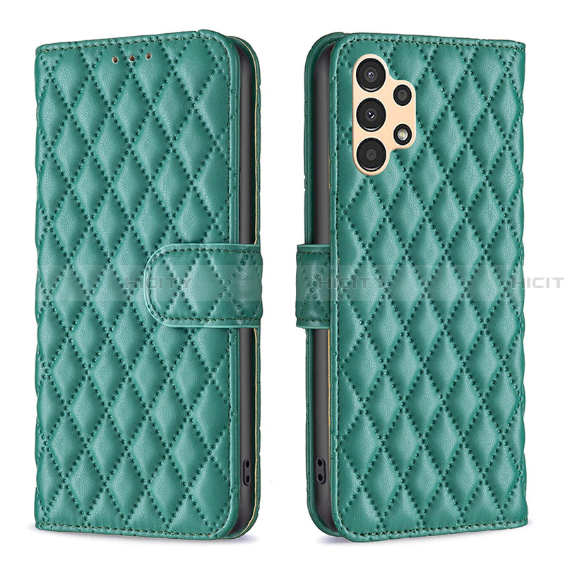 Coque Portefeuille Livre Cuir Etui Clapet B11F pour Samsung Galaxy A13 4G Vert Plus