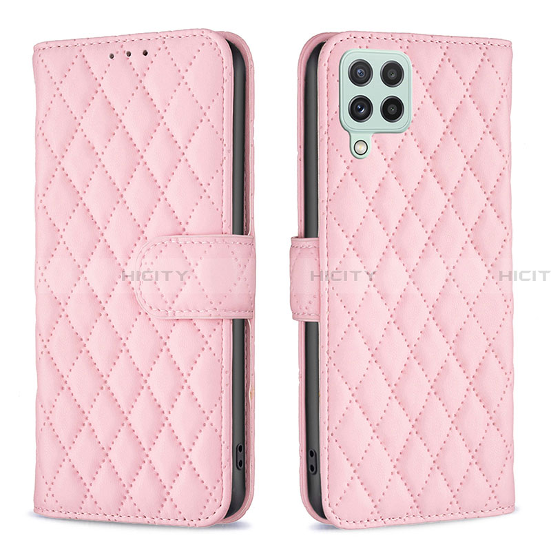 Coque Portefeuille Livre Cuir Etui Clapet B11F pour Samsung Galaxy A22 4G Or Rose Plus