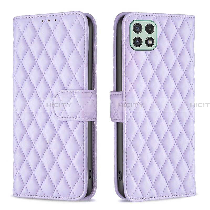 Coque Portefeuille Livre Cuir Etui Clapet B11F pour Samsung Galaxy A22 5G Violet Plus