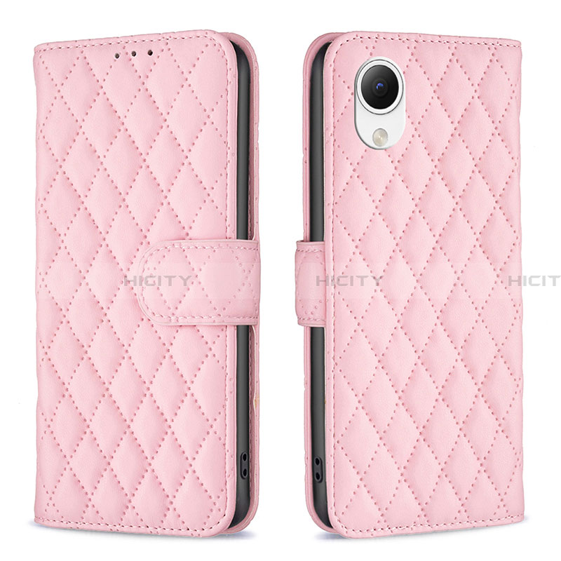 Coque Portefeuille Livre Cuir Etui Clapet B11F pour Samsung Galaxy A23 5G SC-56C Or Rose Plus