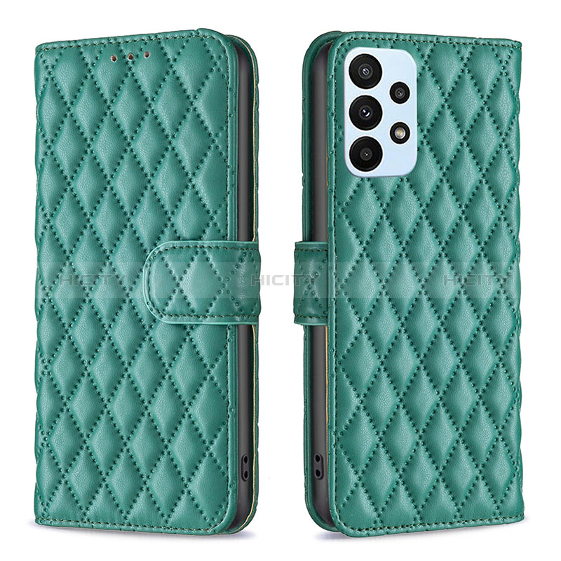 Coque Portefeuille Livre Cuir Etui Clapet B11F pour Samsung Galaxy A23 5G Vert Plus