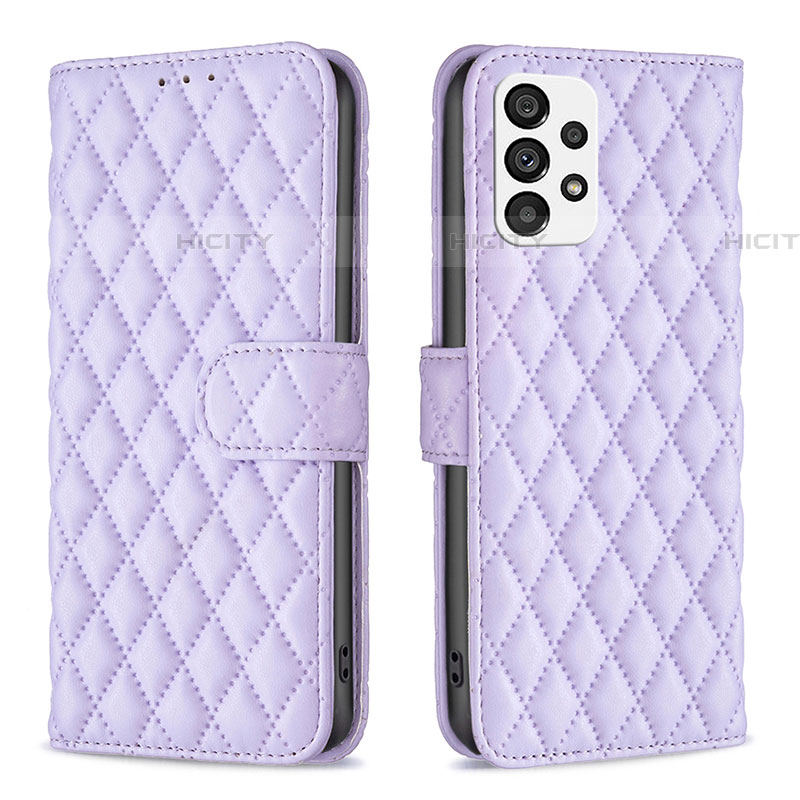 Coque Portefeuille Livre Cuir Etui Clapet B11F pour Samsung Galaxy A73 5G Violet Plus