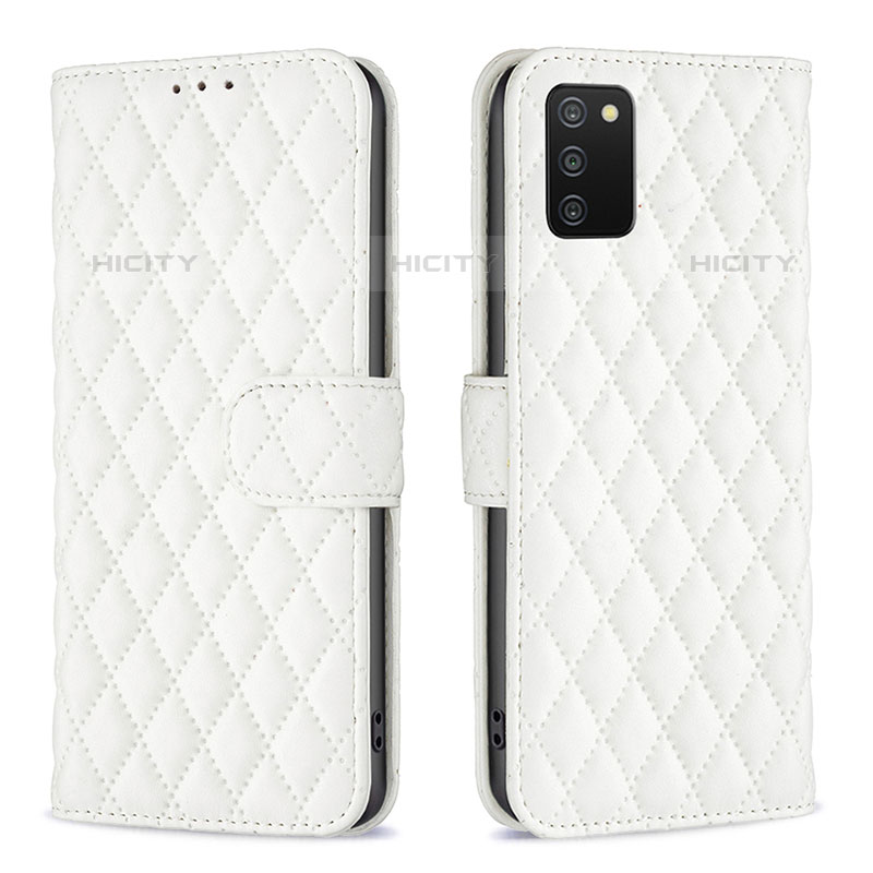 Coque Portefeuille Livre Cuir Etui Clapet B11F pour Samsung Galaxy M02s Blanc Plus