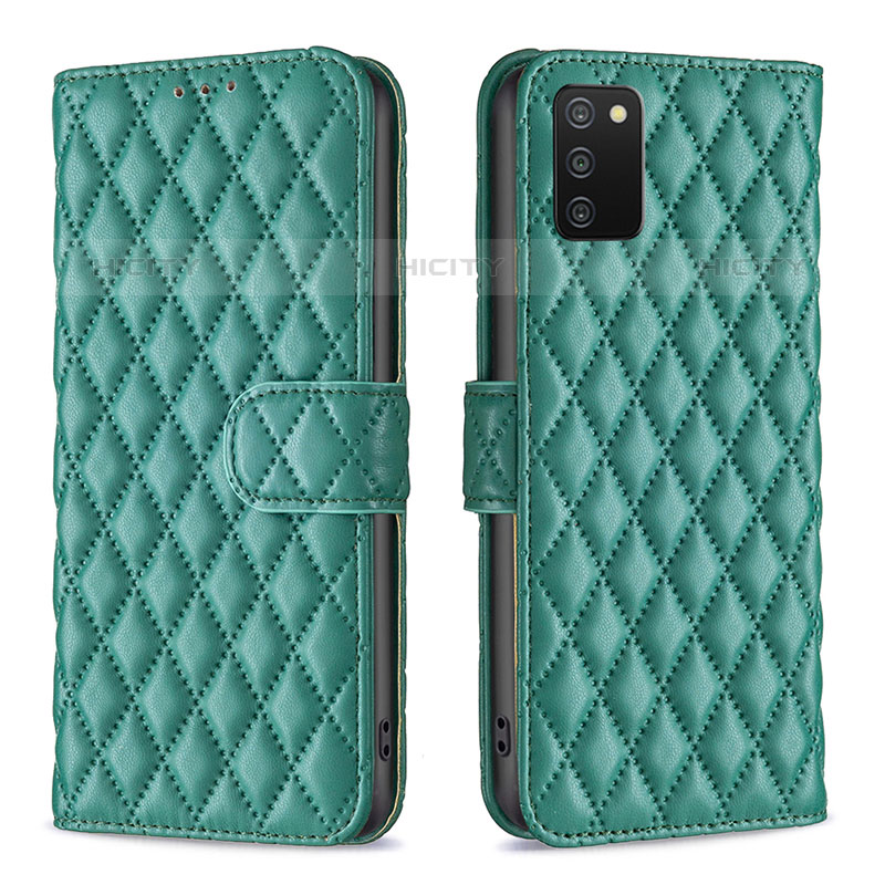 Coque Portefeuille Livre Cuir Etui Clapet B11F pour Samsung Galaxy M02s Vert Plus