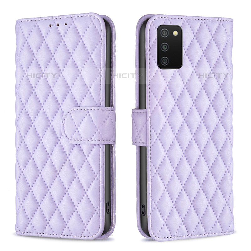 Coque Portefeuille Livre Cuir Etui Clapet B11F pour Samsung Galaxy M02s Violet Plus