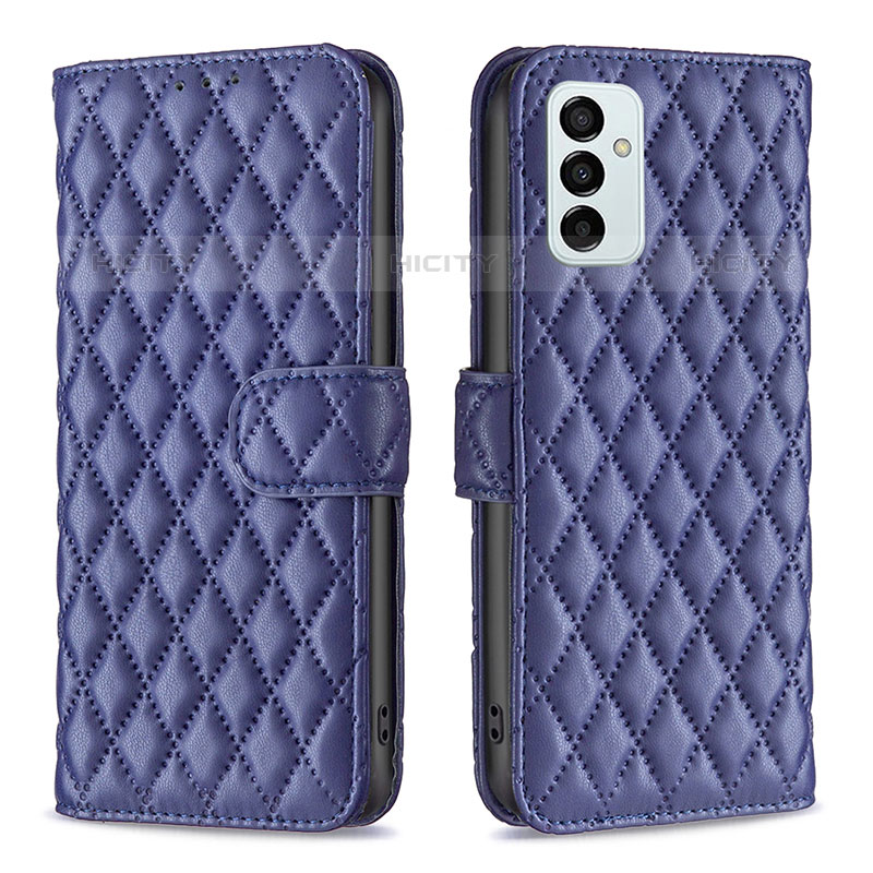 Coque Portefeuille Livre Cuir Etui Clapet B11F pour Samsung Galaxy M23 5G Bleu Plus