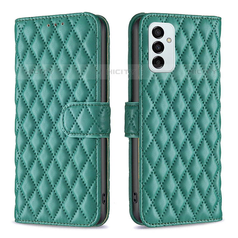 Coque Portefeuille Livre Cuir Etui Clapet B11F pour Samsung Galaxy M23 5G Vert Plus