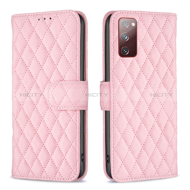 Coque Portefeuille Livre Cuir Etui Clapet B11F pour Samsung Galaxy S20 FE (2022) 5G Or Rose Plus