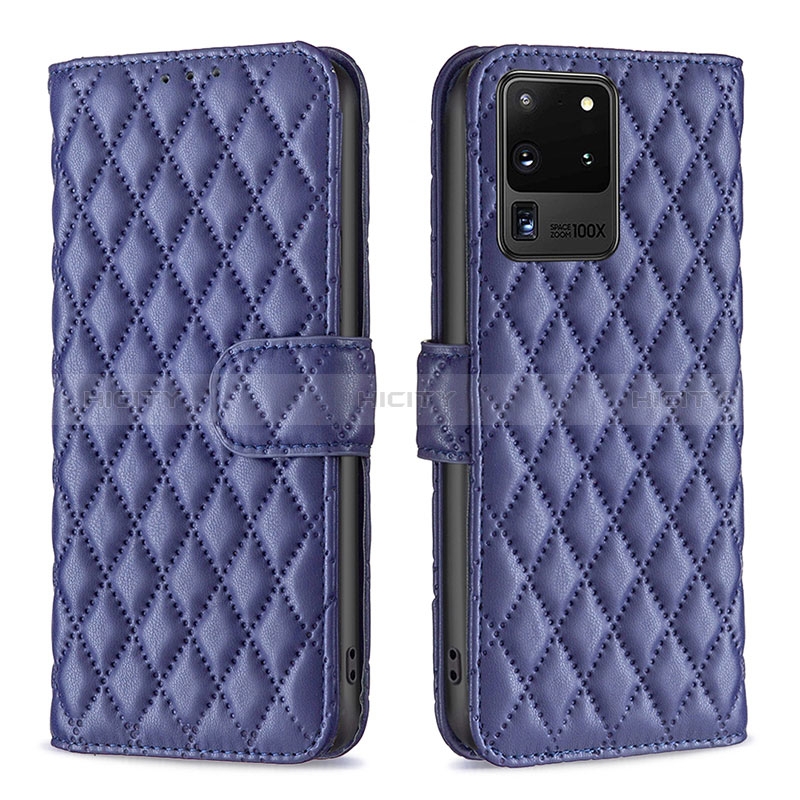 Coque Portefeuille Livre Cuir Etui Clapet B11F pour Samsung Galaxy S20 Ultra 5G Bleu Plus