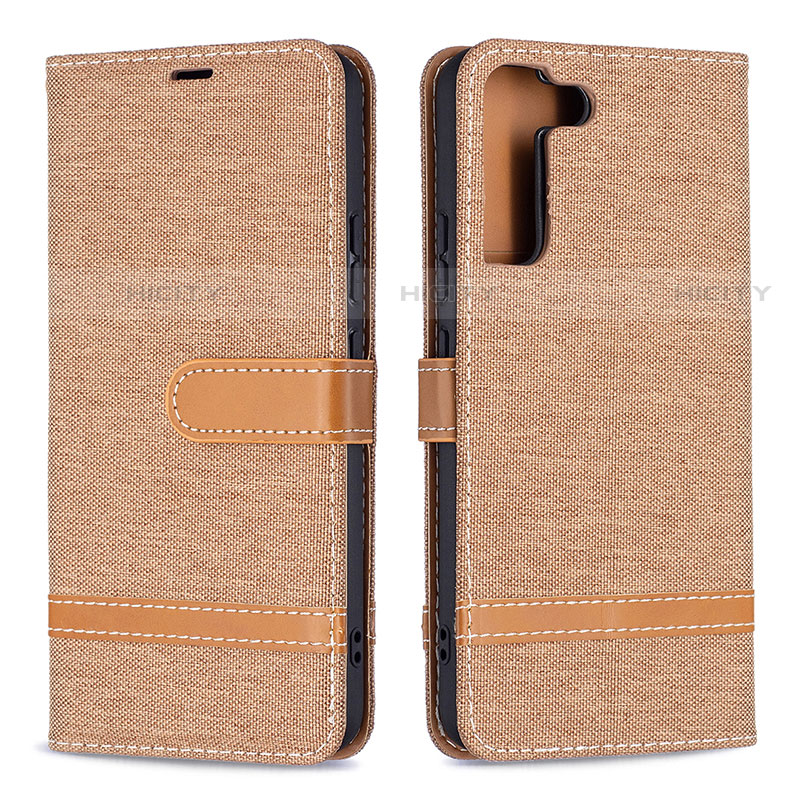 Coque Portefeuille Livre Cuir Etui Clapet B11F pour Samsung Galaxy S21 5G Or Plus