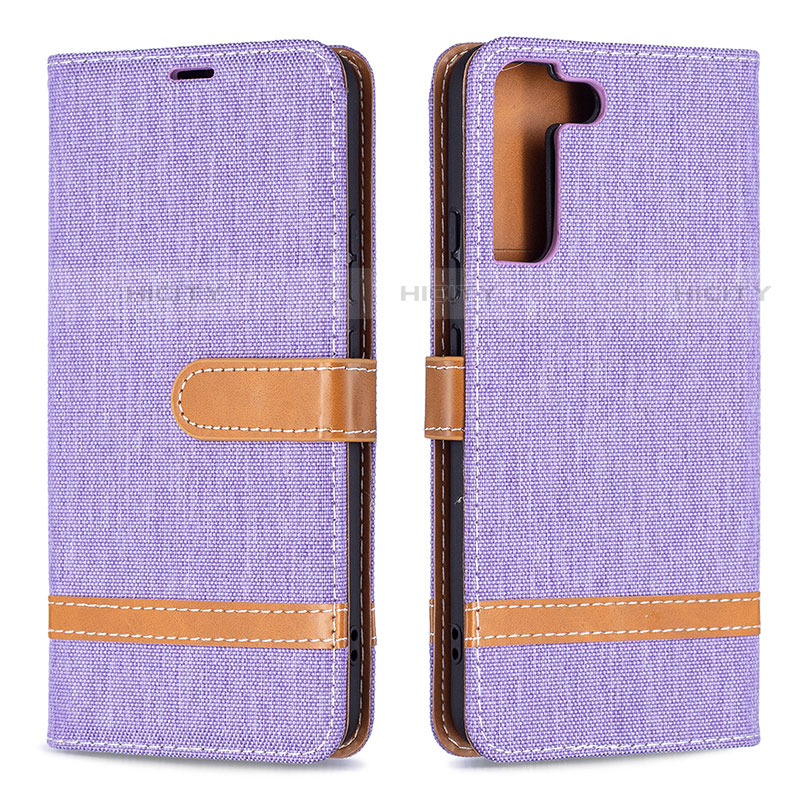 Coque Portefeuille Livre Cuir Etui Clapet B11F pour Samsung Galaxy S21 FE 5G Violet Clair Plus