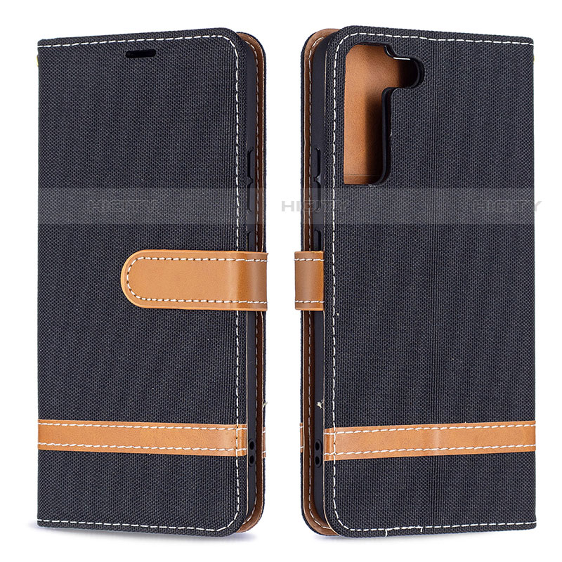 Coque Portefeuille Livre Cuir Etui Clapet B11F pour Samsung Galaxy S21 Plus 5G Noir Plus