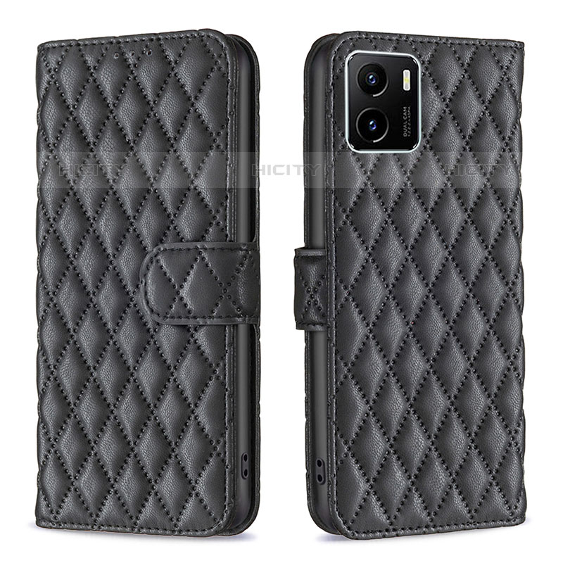 Coque Portefeuille Livre Cuir Etui Clapet B11F pour Vivo iQOO U5x Noir Plus