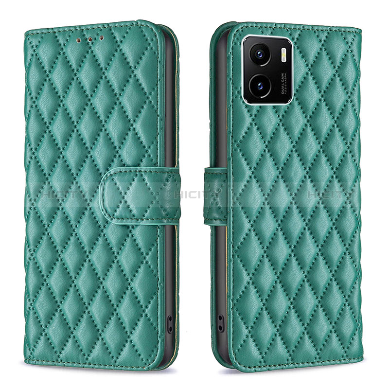 Coque Portefeuille Livre Cuir Etui Clapet B11F pour Vivo Y01A Vert Plus