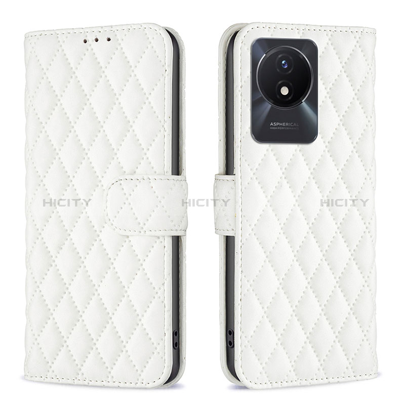 Coque Portefeuille Livre Cuir Etui Clapet B11F pour Vivo Y02t Blanc Plus