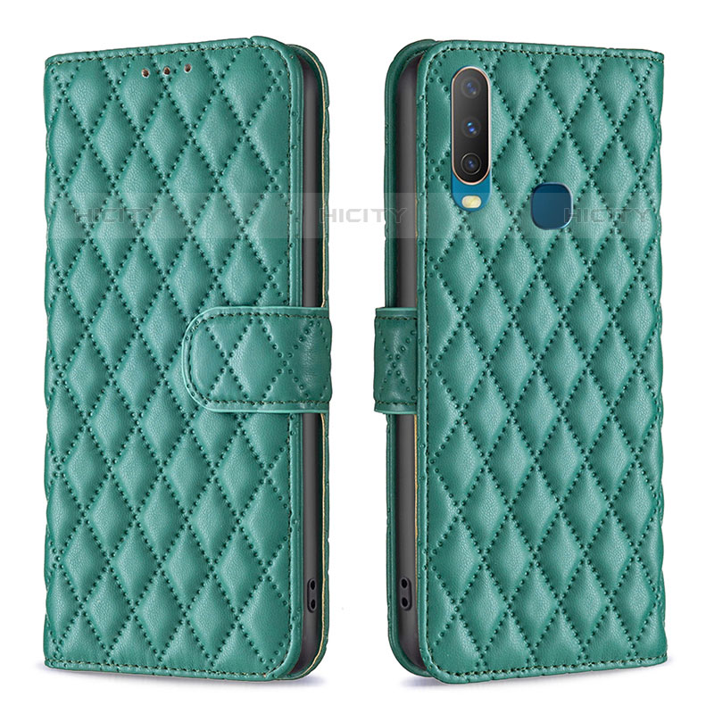 Coque Portefeuille Livre Cuir Etui Clapet B11F pour Vivo Y3 Vert Plus