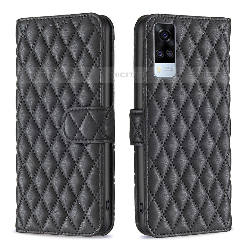 Coque Portefeuille Livre Cuir Etui Clapet B11F pour Vivo Y51A Noir Plus