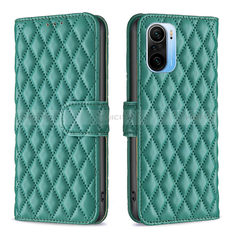 Coque Portefeuille Livre Cuir Etui Clapet B11F pour Xiaomi Mi 11X 5G Vert Plus