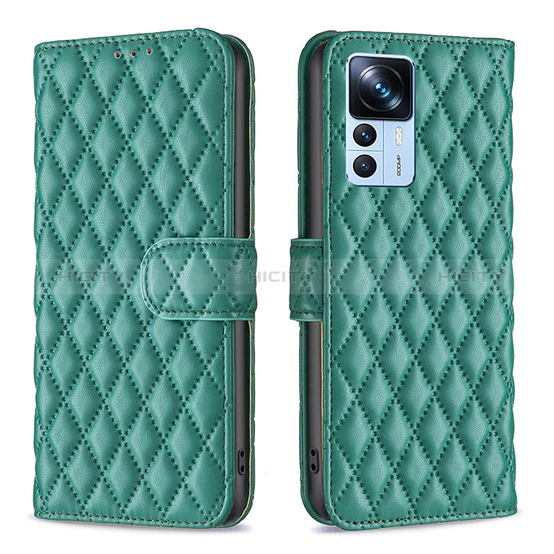 Coque Portefeuille Livre Cuir Etui Clapet B11F pour Xiaomi Mi 12T 5G Vert Plus