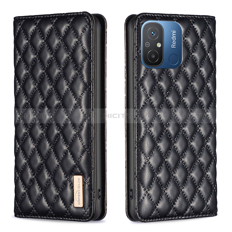 Coque Portefeuille Livre Cuir Etui Clapet B11F pour Xiaomi Poco C55 Noir Plus