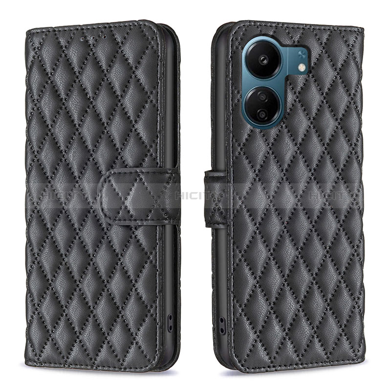 Coque Portefeuille Livre Cuir Etui Clapet B11F pour Xiaomi Poco C65 Noir Plus