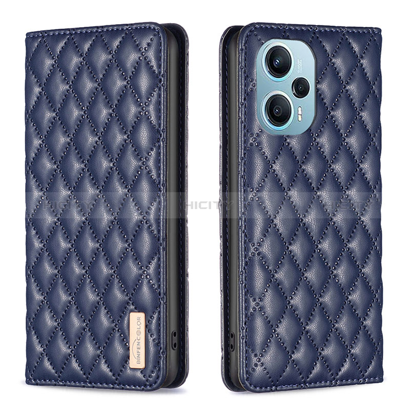 Coque Portefeuille Livre Cuir Etui Clapet B11F pour Xiaomi Poco F5 5G Bleu Plus