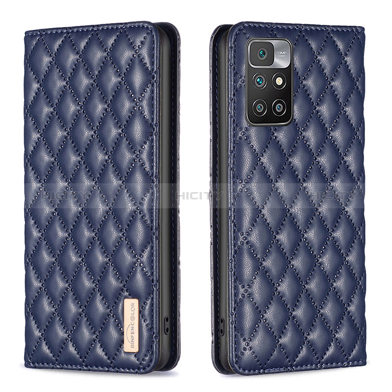 Coque Portefeuille Livre Cuir Etui Clapet B11F pour Xiaomi Redmi 10 (2022) Bleu Plus