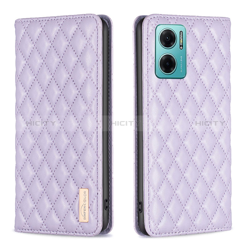 Coque Portefeuille Livre Cuir Etui Clapet B11F pour Xiaomi Redmi 10 5G Violet Plus