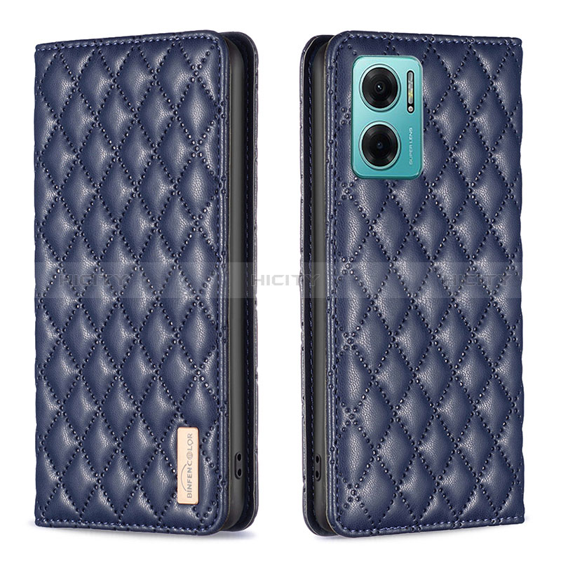 Coque Portefeuille Livre Cuir Etui Clapet B11F pour Xiaomi Redmi 10 Prime Plus 5G Bleu Plus