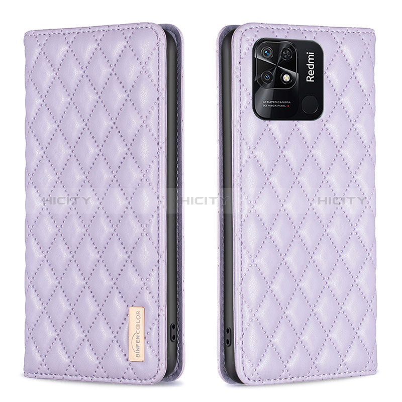 Coque Portefeuille Livre Cuir Etui Clapet B11F pour Xiaomi Redmi 10C 4G Violet Plus