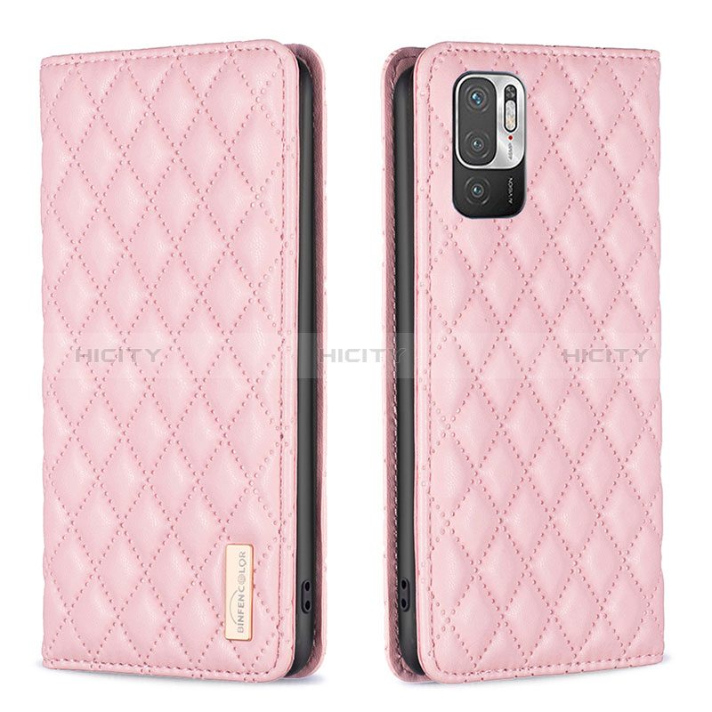 Coque Portefeuille Livre Cuir Etui Clapet B11F pour Xiaomi Redmi Note 10 5G Or Rose Plus