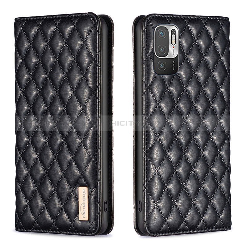 Coque Portefeuille Livre Cuir Etui Clapet B11F pour Xiaomi Redmi Note 10T 5G Noir Plus