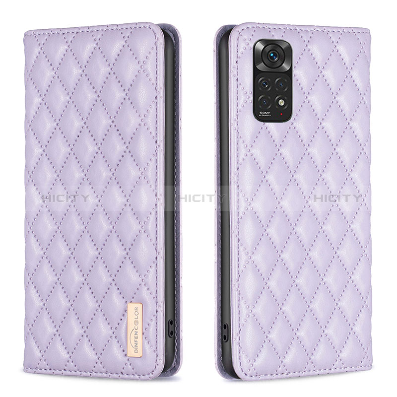 Coque Portefeuille Livre Cuir Etui Clapet B11F pour Xiaomi Redmi Note 11S 4G Violet Plus