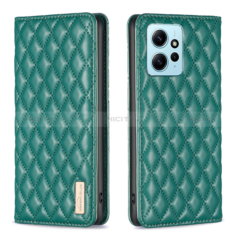 Coque Portefeuille Livre Cuir Etui Clapet B11F pour Xiaomi Redmi Note 12 4G Vert Plus